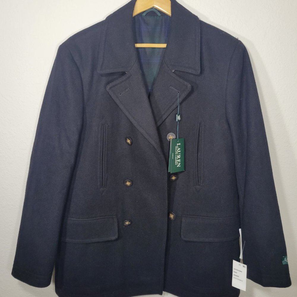 Ralph Lauren Coat - NWT - Luke Wool-Blend Classic-Fit Peacoat
